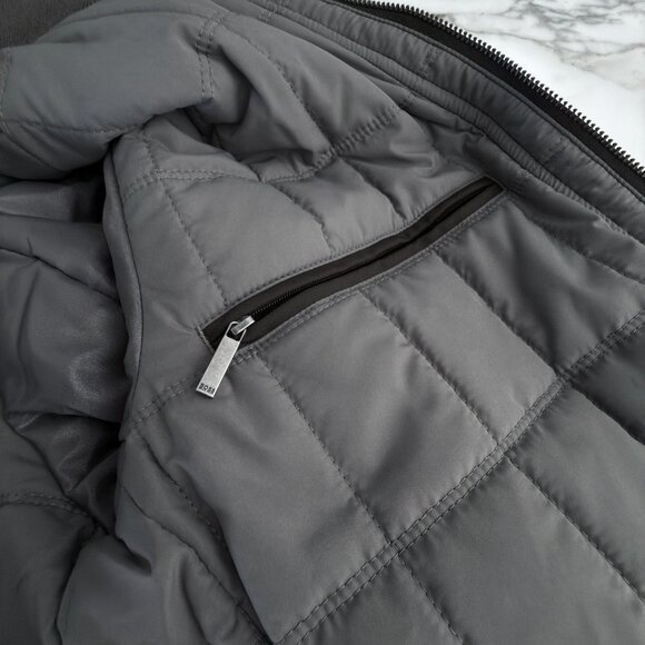 Hugo Boss Men's Dark Green Centin Cotton Quilted Parka, Sizes 40, 38 - Picture 11 of 16